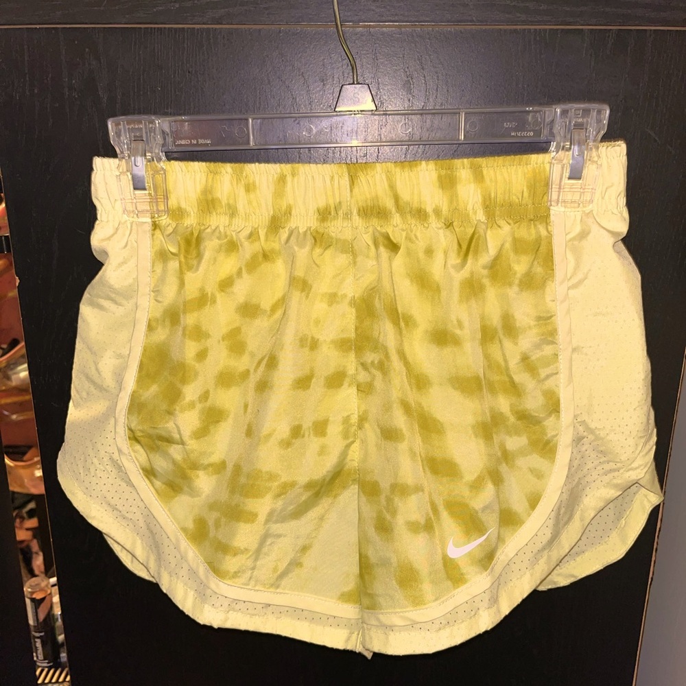 Nike Dri fit running shorts in lime green size xs